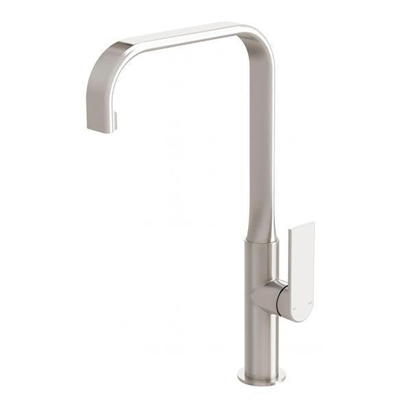 Phoenix Teel Sink Mixer 200mm Squareline - Brushed Nickel - Burdens Plumbing