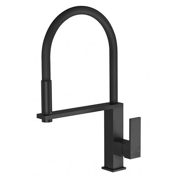 Phoenix Vezz Flexible Hose Sink Mixer (Square) - Matte Black - Burdens Plumbing