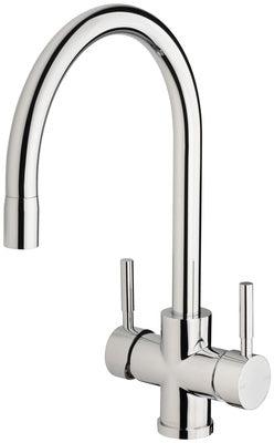 Phoenix Vivid Filtered Sink Mixer 220Mm Gooseneck With Filters Chrome V737 Chr - Burdens Plumbing