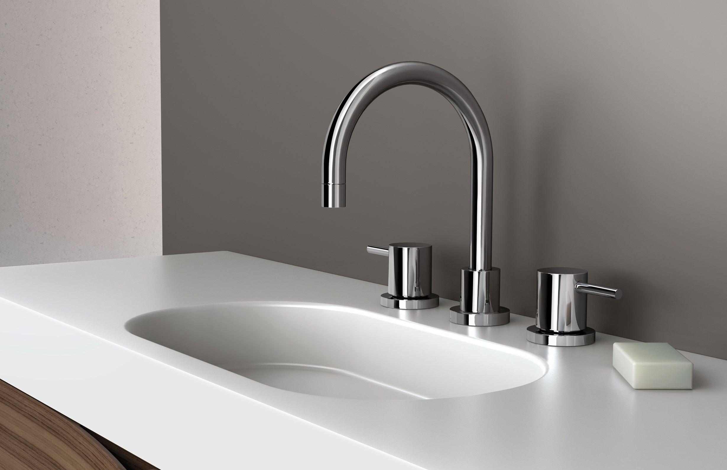 Phoenix Vivid Pin Lever Basin Set Swivel Gooseneck Outlet - Burdens Plumbing