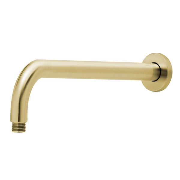 Phoenix Vivid Shower Arm Only 400mm Round- Brushed Gold - Burdens Plumbing