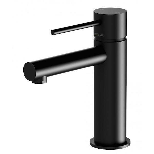 Phoenix Vivid Slimline Basin Mixer Matte Black - Burdens Plumbing