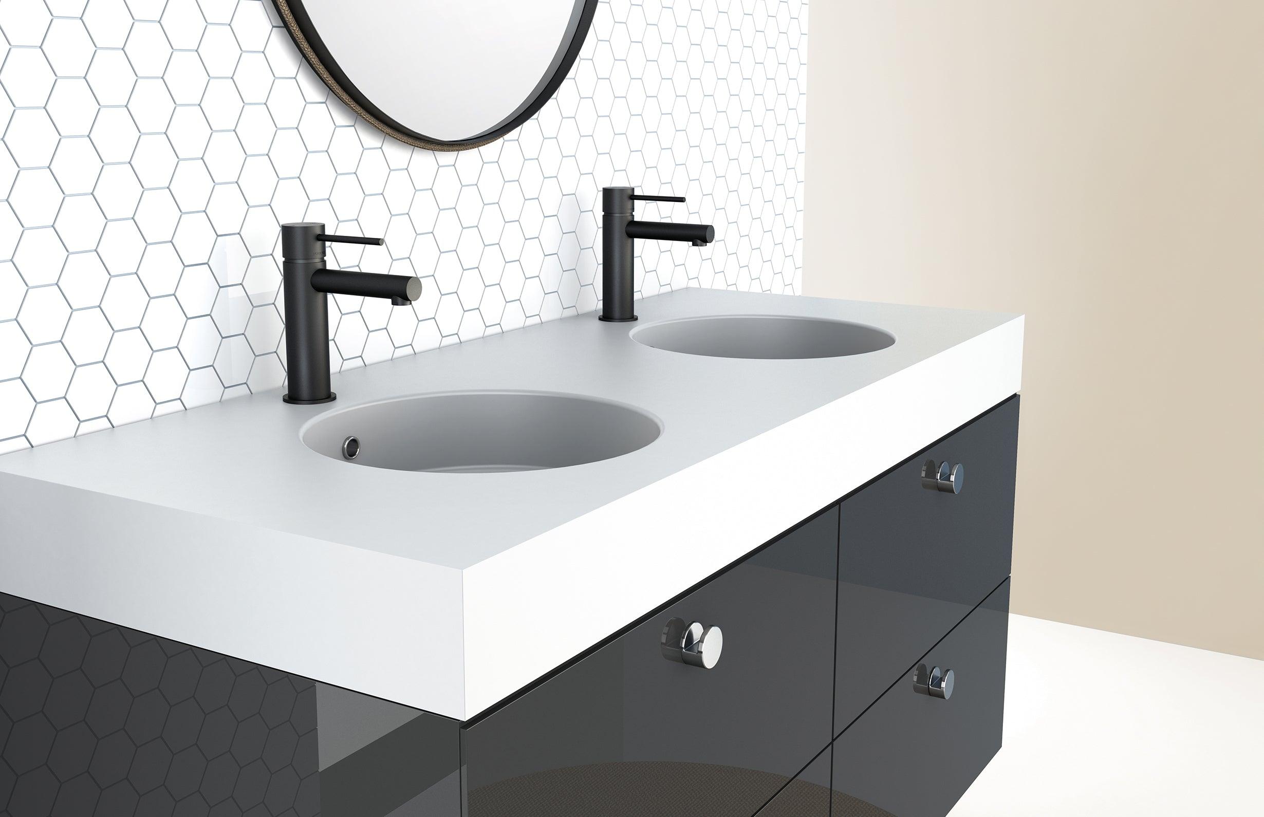 Phoenix Vivid Slimline Basin Mixer Matte Black - Burdens Plumbing