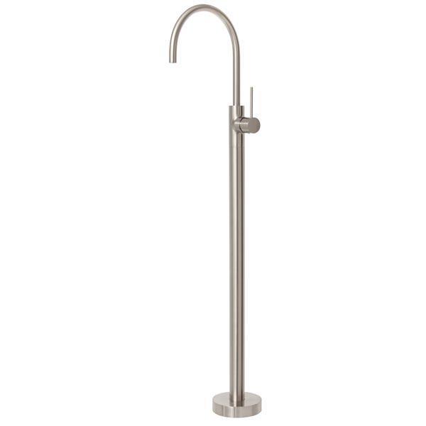 Phoenix Vivid Slimline Floor Mounted Bath Mixer-Brushed Nickel - Burdens Plumbing