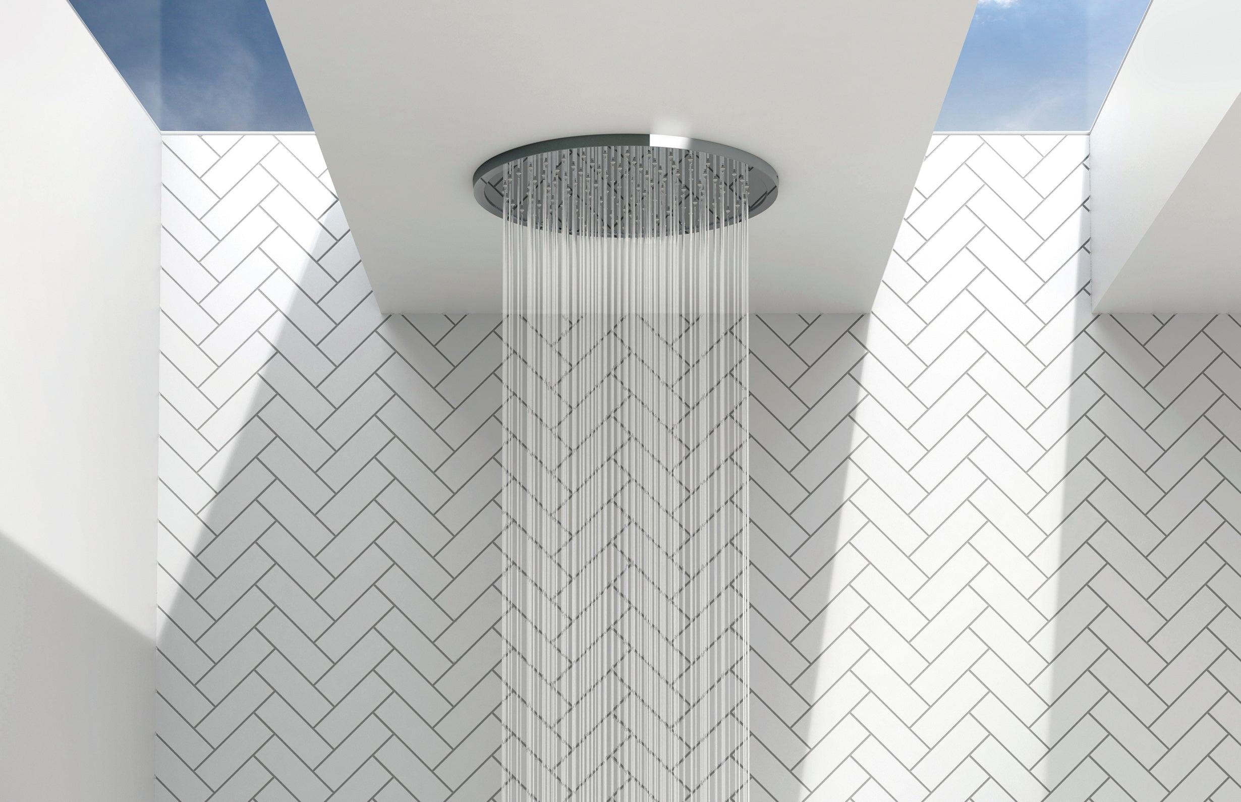Phoenix Vivid Slimline Flush Mount Ceiling Shower 300mm Round - Burdens Plumbing