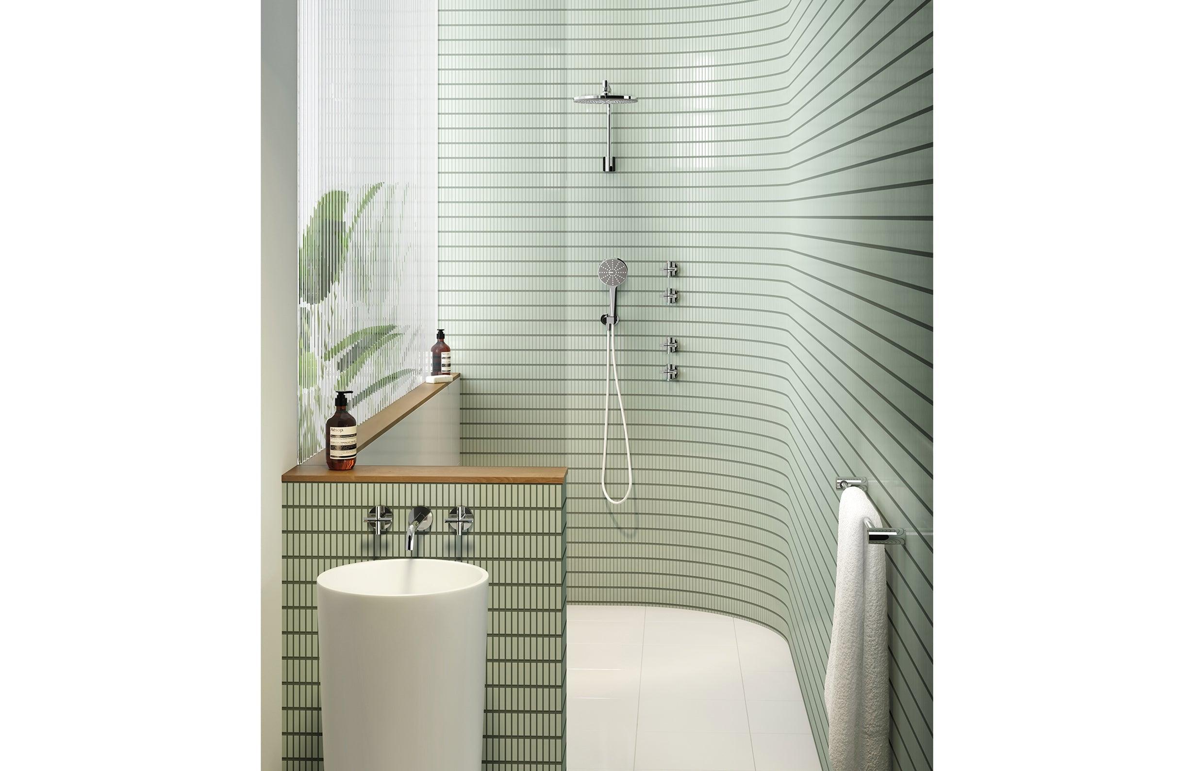 Phoenix Vivid Slimline Plus Wall Basin/Bath Outlet 180mm - Chrome - Burdens Plumbing