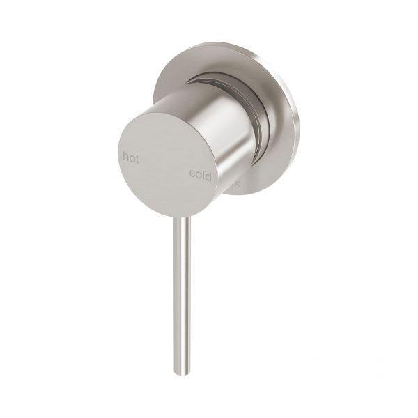 Phoenix Vivid Slimline Shower / Wall Mixer 60mm Backplate Brushed Nickel Vs7801-40 - Burdens Plumbing