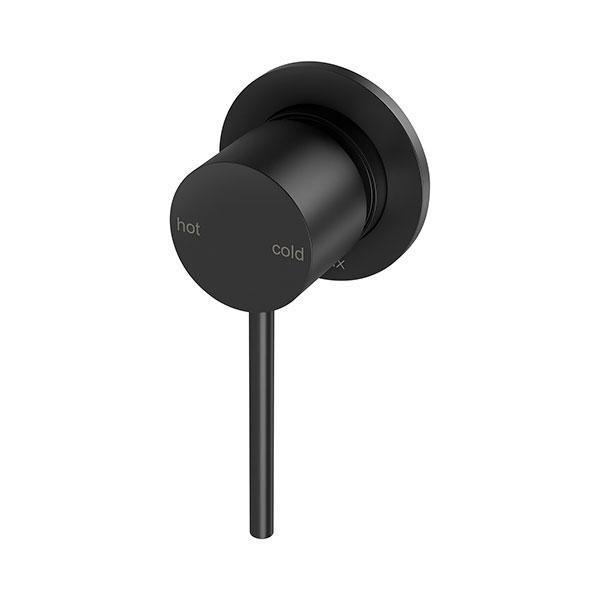 Phoenix Vivid Slimline Shower/Wall Mixer 60mm Backplate Matte Black - Burdens Plumbing