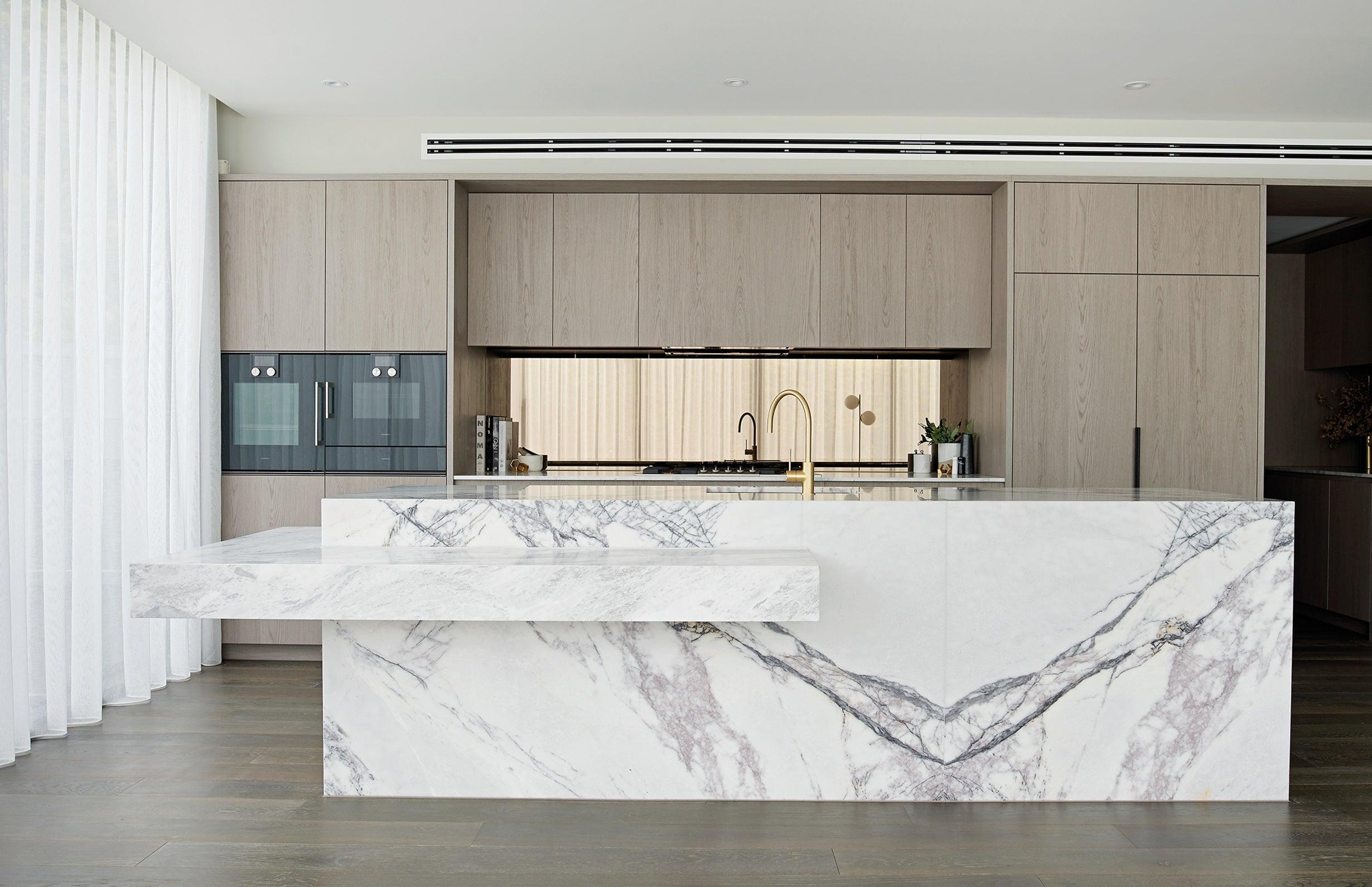 Phoenix Vivid Slimline Side Lever Sink Mixer 220mm Gooseneck Brushed Gold - Burdens Plumbing