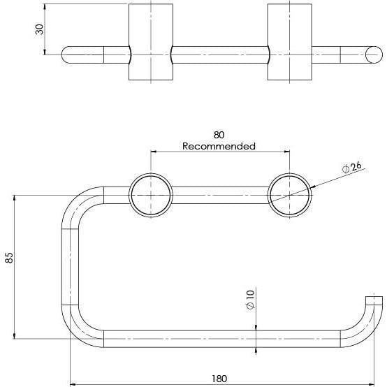 Phoenix Vivid Slimline Toilet Roll Holder-Matte Black - Burdens Plumbing