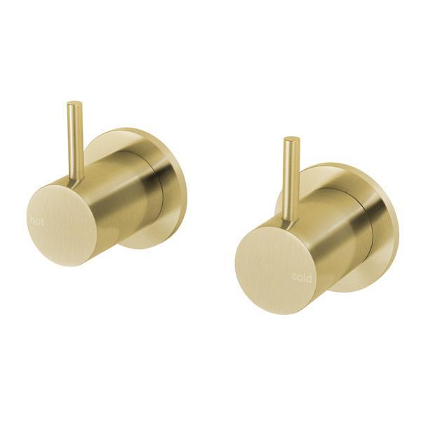 Phoenix Vivid Slimline Wall Top Assemblies Extended 15mm - Brushed Gold - Burdens Plumbing