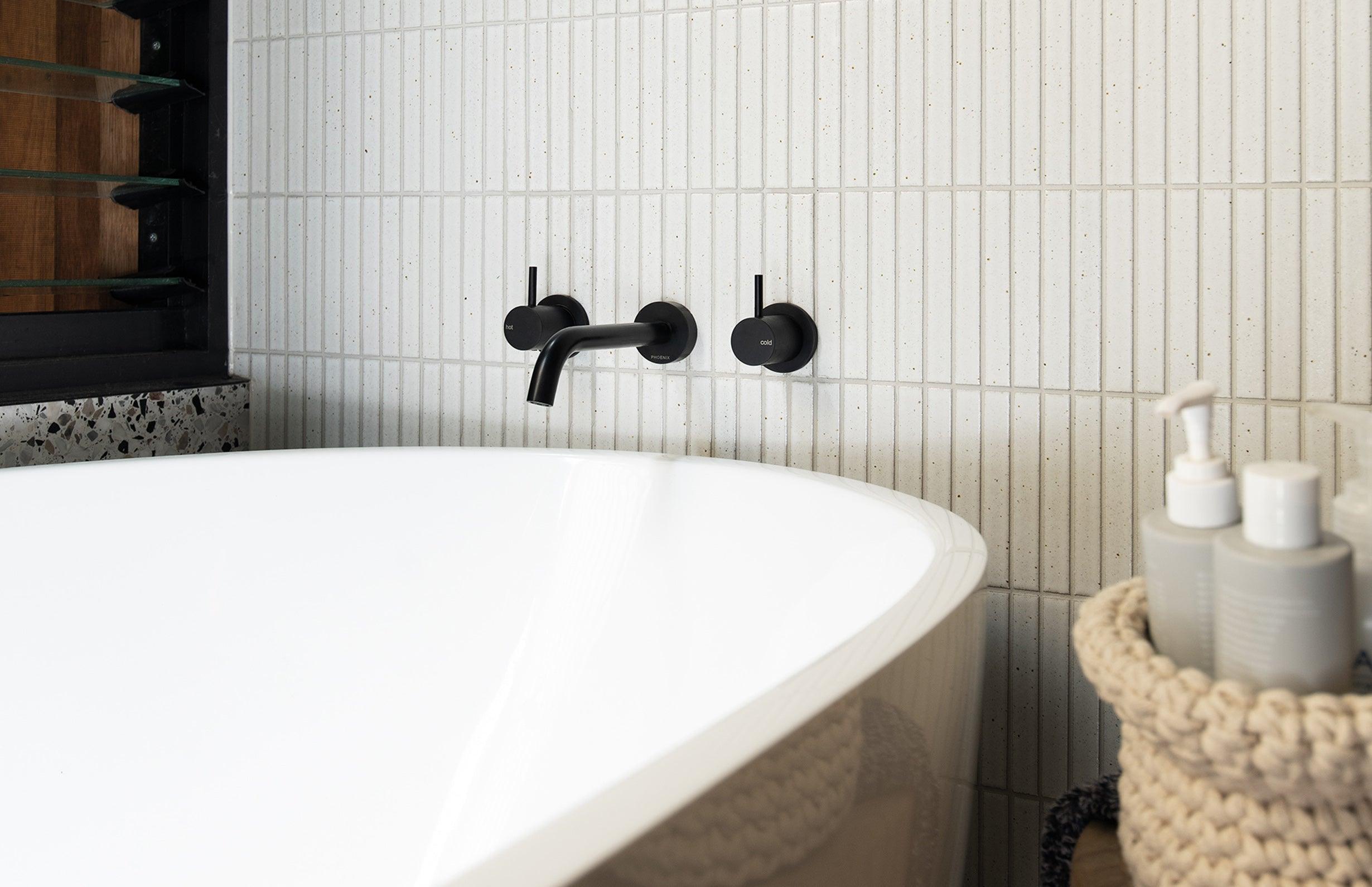 Phoenix Vivid Slimline Wall Top Assemblies Matte Black - Burdens Plumbing