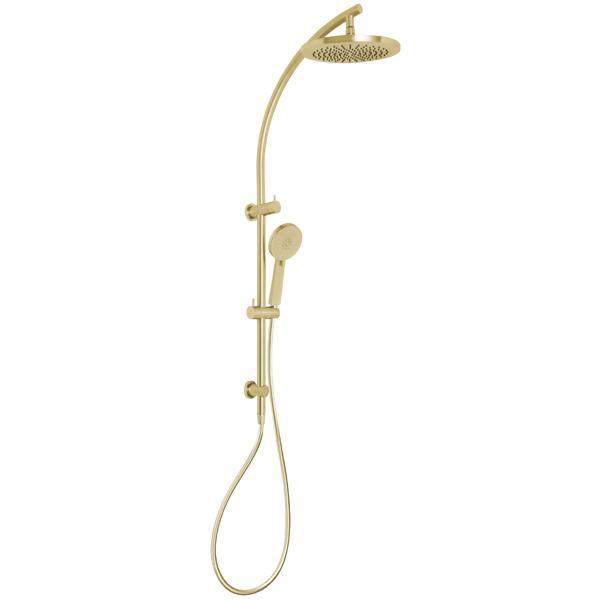 Phoenix Vivid Twin Shower-Brushed Gold - Burdens Plumbing