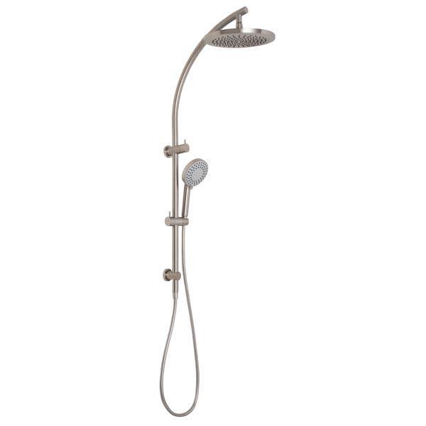 Phoenix Vivid Twin Shower - Brushed Nickel - Burdens Plumbing