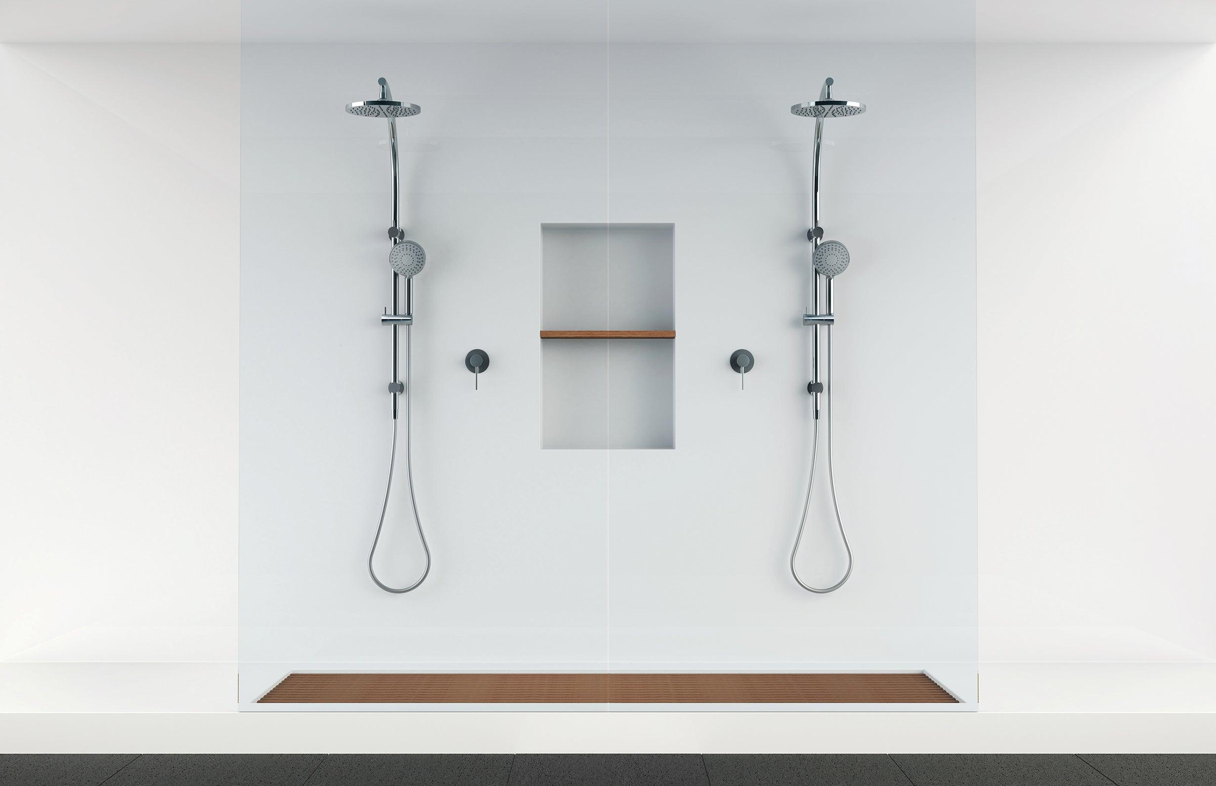 Phoenix Vivid Twin Shower - Brushed Nickel - Burdens Plumbing