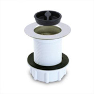 Plug & Waste 40mm W/Out Overflow Stainless - Plastic Pvc - Burdens Plumbing