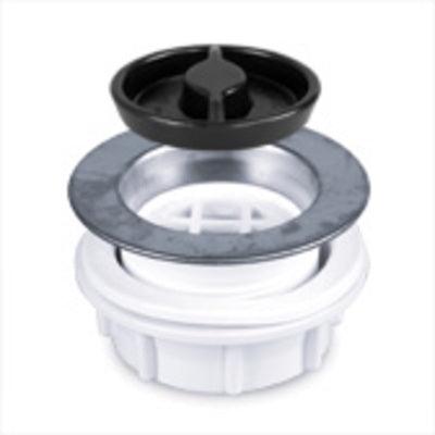 Plug & Waste 50mm W/Out Overflow Stainless Pvc - Rubber Plug - Burdens Plumbing