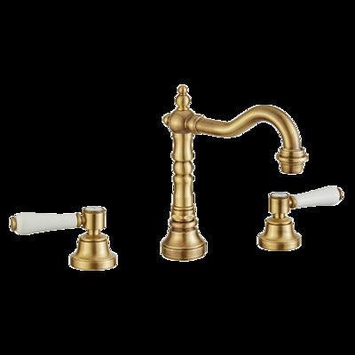 Provincial 3 Piece Basin Set W Lever Handles Br - Burdens Plumbing