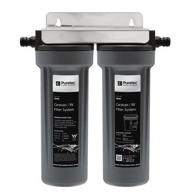 PURETEC CARAVAN FILTER KIT TWIN HOUSING 20LPM WITH PL051 & MC011-S - Burdens Plumbing