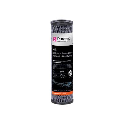 PURETEC DUAL PURPOSE CARBON CARTRIDGE 10' 10UM DP101 - Burdens Plumbing