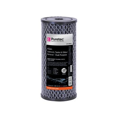 PURETEC DUAL PURPOSE MAXI PLUS CARBON CARTRIDGE 10' 10UM DP10MP1 - Burdens Plumbing