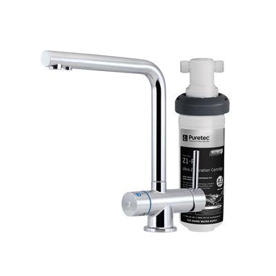 PURETEC QUICK TWIST ULTRA Z FILTER WITH TRIPLA T6 LED MIXER TAP Z1-T6 - Burdens Plumbing