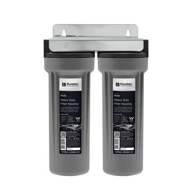 PURETEC TWIN UNDERSINK FILTER HOUSING GREY BOWL 3/4' CONNECTION CD13-3 - Burdens Plumbing