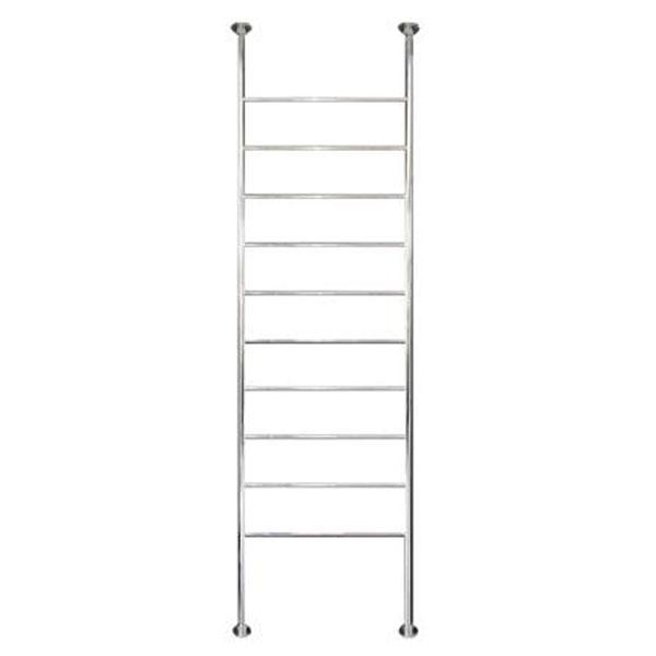 Radiant 600 X 2500mm Round Bar Floor To Ceiling Heated Towel Ladder - Burdens Plumbing
