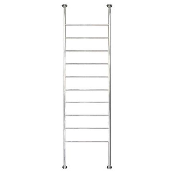 Radiant 600 X 2700mm Round Bar Floor To Ceiling Heated Towel Ladder - Burdens Plumbing