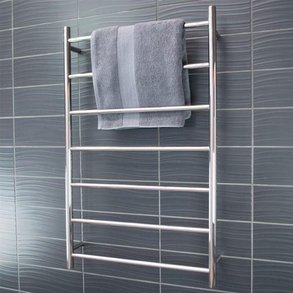 RADIANT 7 BAR RND NON HEATED RAIL 700 X 1130 POLISHED S/S - Burdens Plumbing