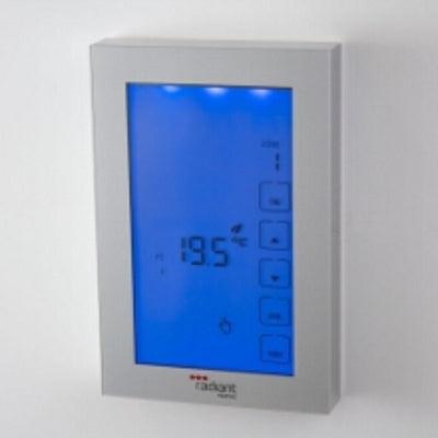 RADIANT GLASS FRONTED VERTICAL DUAL PURPOSE THERMOSTAT & TIMER SWITCH SILVER GTSS-DUAL-V - Burdens Plumbing