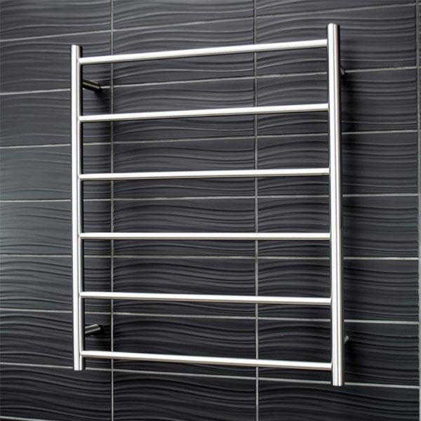 Radiant Round 6 Bar Non Heated Rail 700mmx830mm Brushed Stainless Steel - Burdens Plumbing