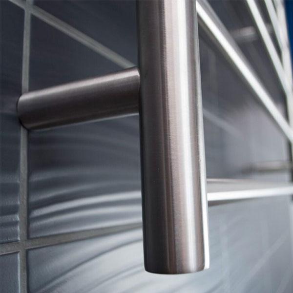 Radiant Round 6 Bar Non Heated Rail 700mmx830mm Brushed Stainless Steel - Burdens Plumbing