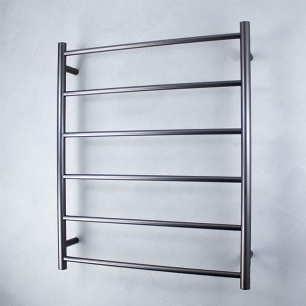 Radiant Round 6 Bar Non Heated Rail 700mmx830mm Gun Metal - Burdens Plumbing