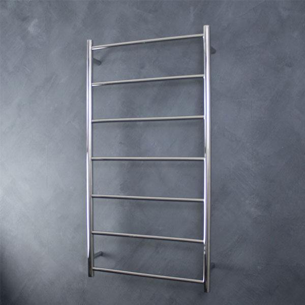 Radiant Round 7 Bar Non-Heated Rail 600mmx1130mm Polished Stainless Steel - Burdens Plumbing