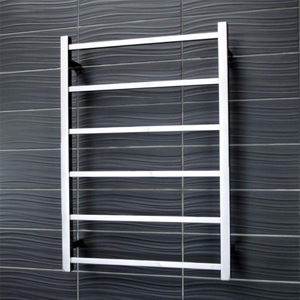 Radiant Square 6 Bar Non-Heated Rail 600mmx830mm Polished Stainless Steel - Burdens Plumbing