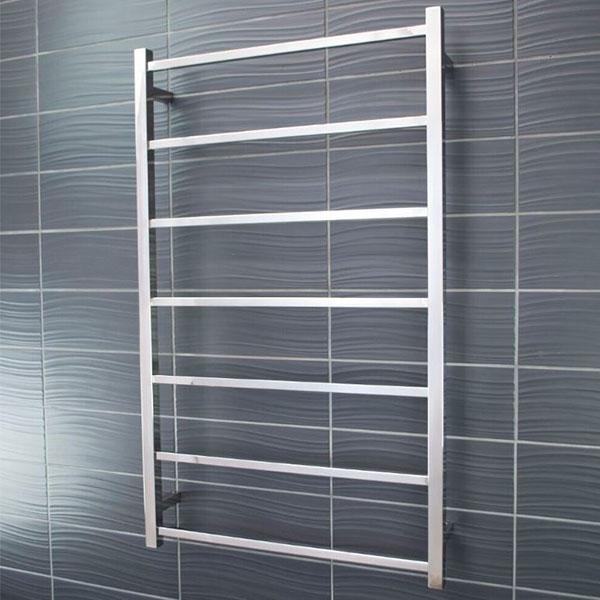 Radiant Square 7 Bar Non-Heated Rail 700 X 1130 Polished - Burdens Plumbing