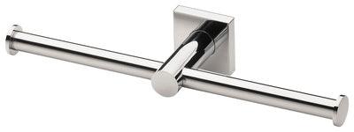 Radii Double Toilet Roll Holder Square Plate Chrome Rs891 Chr - Burdens Plumbing