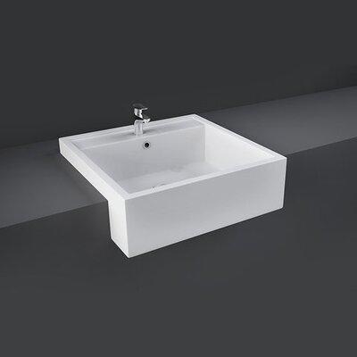 RAK NOVA SQUARE SEMI RECESSED BASIN 460X460MM 3TH WHITE - Burdens Plumbing