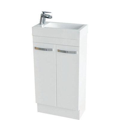 Ralph 450 X 250mm White Vanity On Kick Solid Doors(Fienza P#:4525Kw) - Burdens Plumbing