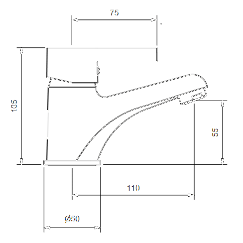 Ram Adero Cast Basin Mixer Chrome - Burdens Plumbing