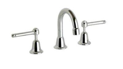 RAM DORSET BASIN SET G'NECK SPOUT CHROME LEVER CERAMIC DISC - Burdens Plumbing