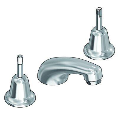 RAM EASY CLEAN BASIN SET C/W DELUXE SPOUT C/P - Burdens Plumbing