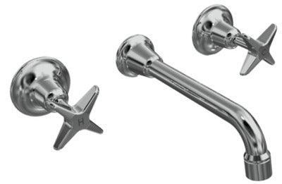 RAM SOUTHERN CROSS WALL SPA SET C/W 200MM SPA SPOUT C/P - Burdens Plumbing