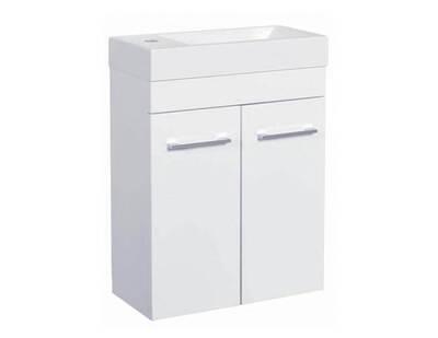 RF SPACE SAVING VANITY WALL HUNG WHITE 500 X 250 X 680MM - Burdens Plumbing