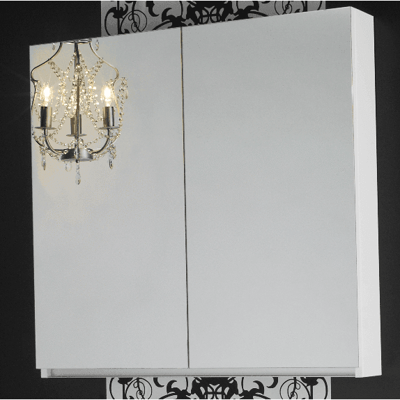 Rifco Platinum 450 Shaving Cabinet Single 730mm Gloss White - Burdens Plumbing