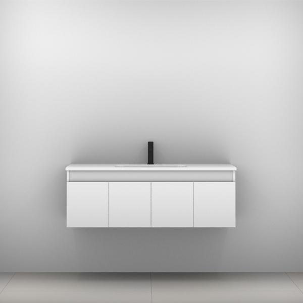 ROCKFORD VANITY 1500MM DOUBLE BOWL HAVEN TOP WALL HUNG(TIMBERLN P#:RD152HW) - Burdens Plumbing