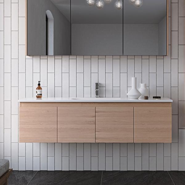 ROCKFORD VANITY 750MM HAVEN TOP WALL HUNG(TIMBERLN P#:RD75HW) - Burdens Plumbing