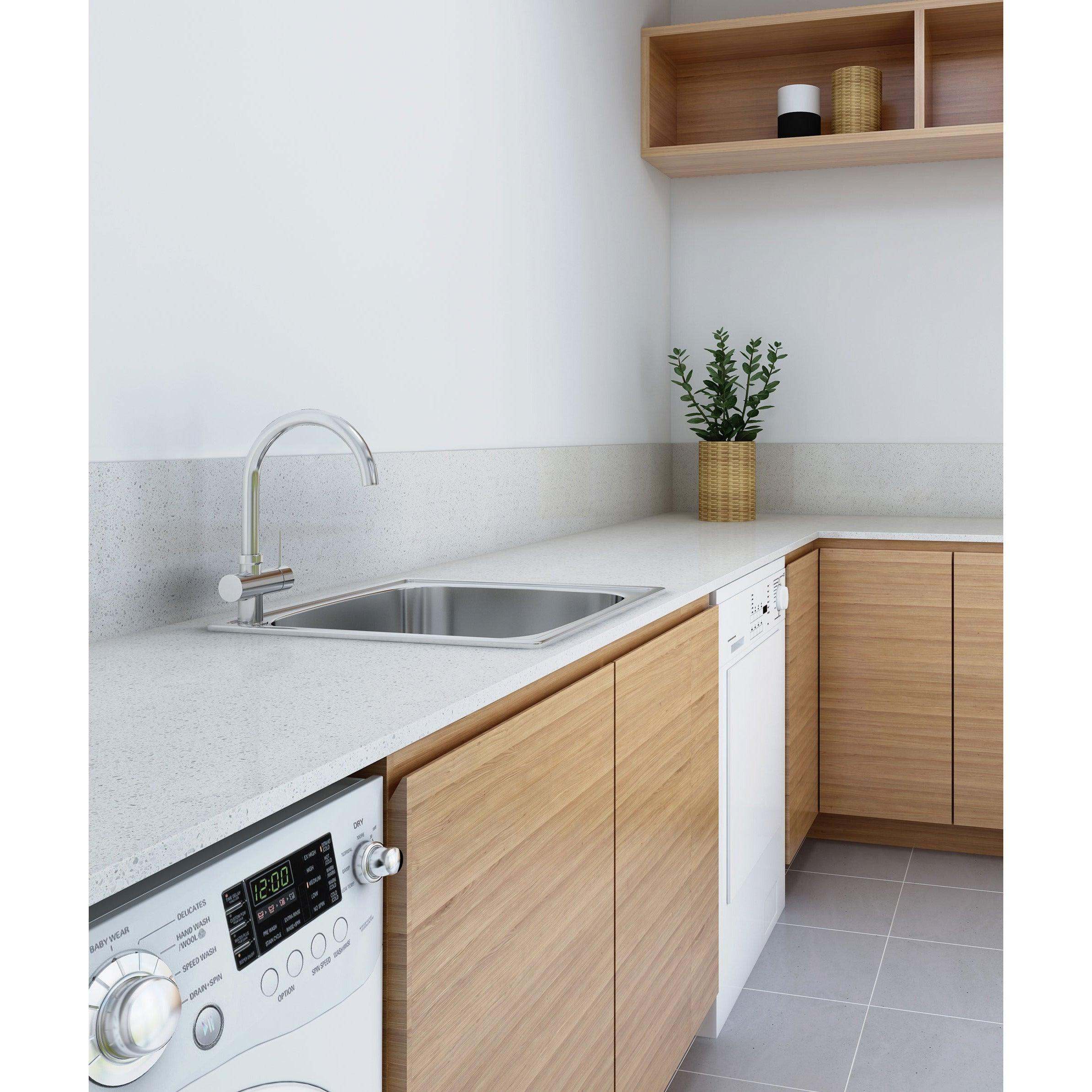 Seima Acero 007 Classic 45 Litre Laundry Sink 2 Tap Holes No Overflow - Burdens Plumbing