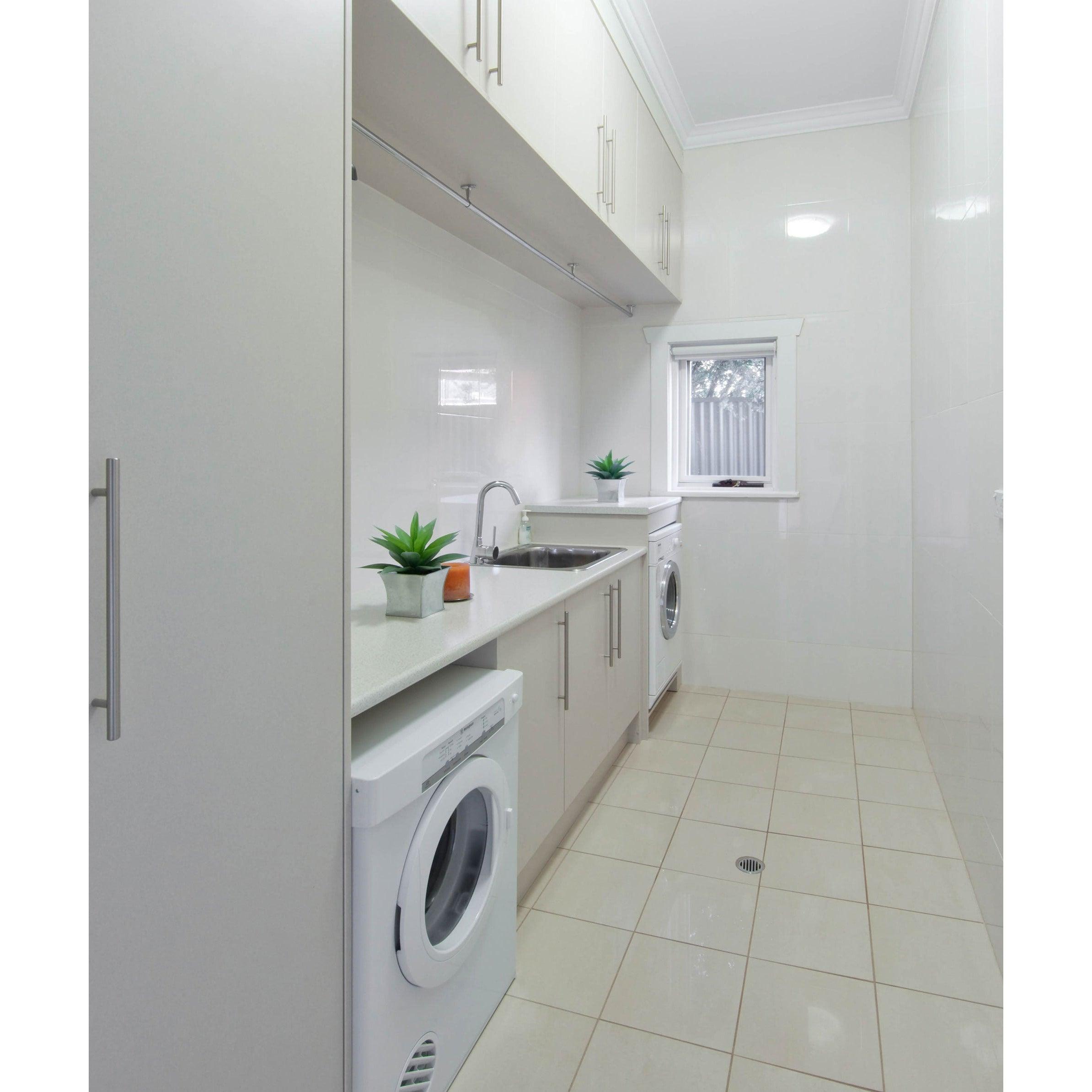 Seima Acero 007 Classic 45 Litre Laundry Sink 2 Tap Holes No Overflow - Burdens Plumbing